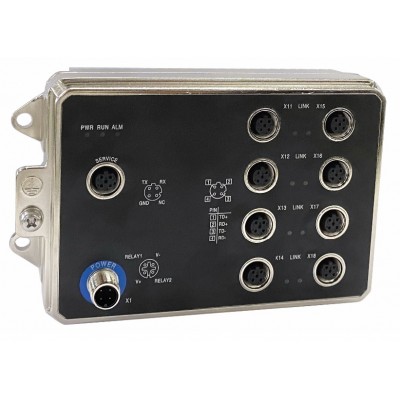 M12 Endüstriyel Switch 8 Port 10/100M M12 Yönetilebilir @ TNS5500D-8T-P24