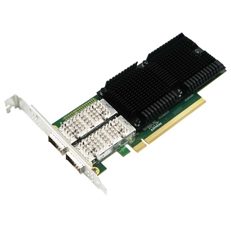 PCI Express Server Card 2-Port 100Gbps QSFP28 Intel E810 Chipset CLR-PCI-E1002