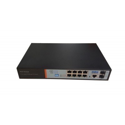 Poe Switch 8 Port RJ45 POE + 2 Port SFP Managed @ CLR-SWG-2510P