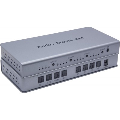 CLR-DAF-M44 @ Digital Audio Fiber Toslink Matrix Switcher 4x4