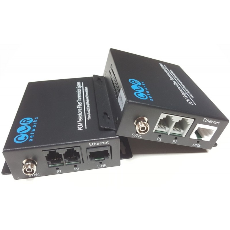 CLR-FXS/FXO-021SF @ 2 Hat Analog Telefon 1 Port 10/100M Ethernet Fiber Optik Çevirici