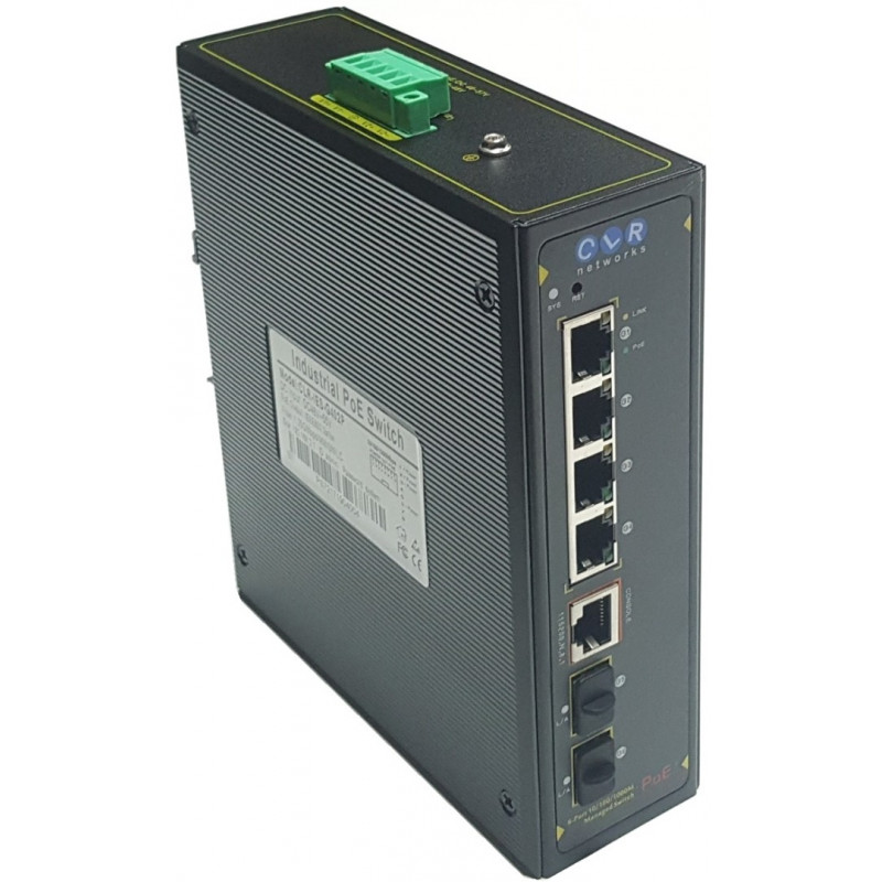 Endüstriyel PoE Switch 4 Gigabit RJ45 PoE + 2 SFP Yönetilebilir @ CLR-IES-G402P