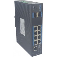 Endüstriyel Switch 8 Port RJ45 + 2 Port SFP Yönetilebilir @ CLR-IES-L282N