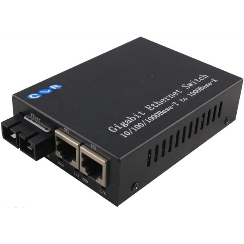 CLR-MCG-21S @ 2 Port Gigabit Ethernet Fiber Optik Media Converter SC SM 20km