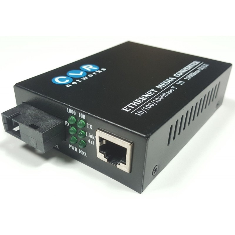 Poe Media Converter Gigabit 1 Port RJ45 + 1 Port SC SM Simplex @ CLR-MCG-11PB