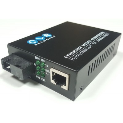 CLR-MCG-B15 @ Gigabit Ethernet Fiber Optik Media Converter 1 core SM 20km