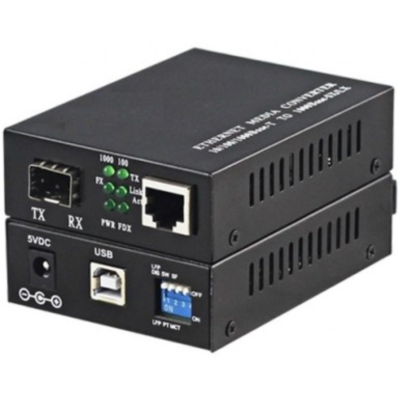CLR-MCG-LFP @ Gigabit Ethernet Fiber Optik Media Converter SFP Slot