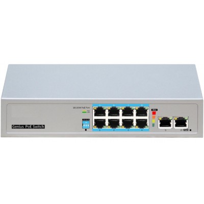 PoE Switch 8 Port RJ45 PoE + 2 Port RJ45 Fast Ethernet @ CLR-SWF-1210P