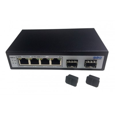 Mini Switch 4 Port RJ45 + 2 Port SFP Unmanaged @ CLR-SWG-1506C