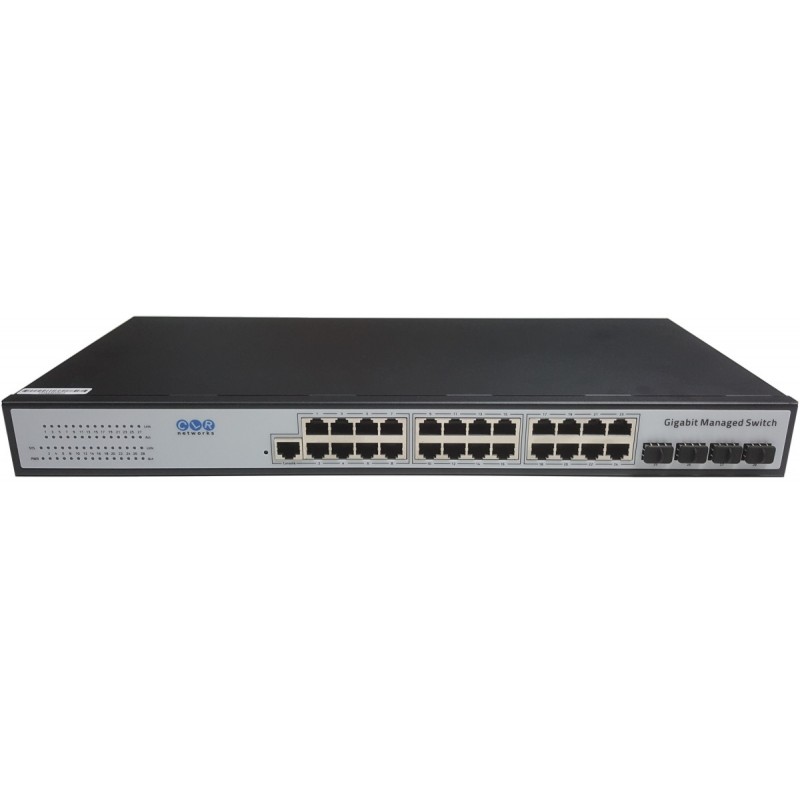 Ethernet Switch 24 Port RJ45 + 4 SFP Managed @ CLR-SWG-1528M