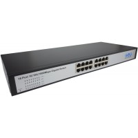 Ethernet Switch 16 Port RJ45 Unmanaged Gigabit Rack-mount @ CLR-SWG-1716