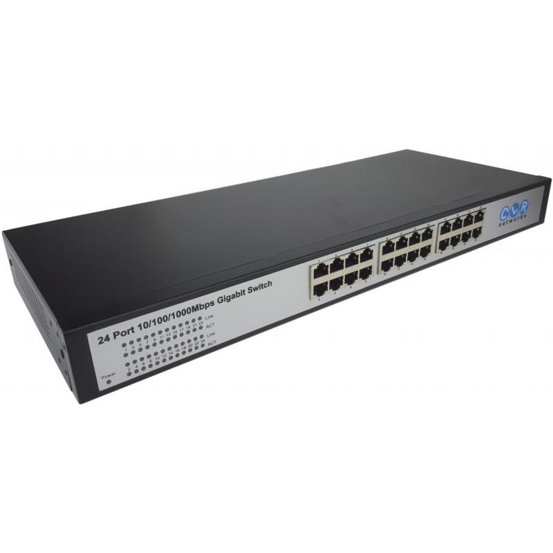 Ethernet Switch 24 Port RJ45 Unmanaged Gigabit Rack-mount @ CLR-SWG-1724