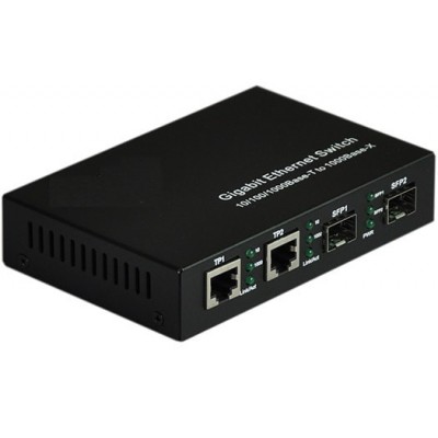 Mini Switch 2 Port SFP + 2 Port RJ45 @ CLR-SWG-22