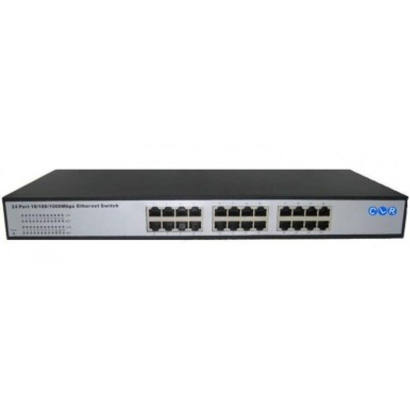 Ethernet Switch 24 Port RJ45 Unmanaged Gigabit Rack-mount @ CLR-SWG-2400