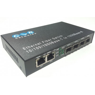 Mini Fiber Switch 4*SFP + 2*RJ45 Unmanaged @ CLR-SWG-24F