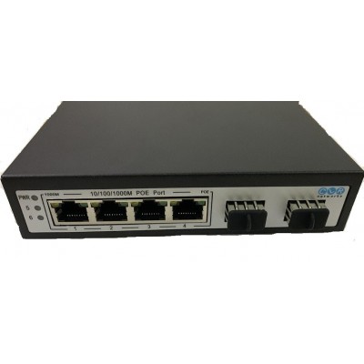 CLR-SWG-2906P @ 4 RJ45 PoE + 2 SFP Uplink Gigabit Ethernet PoE Switch