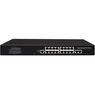 CLR-SWG-2920MP @ Gigabit Ethernet PoE Switch 16*RJ45 PoE + 2*RJ45 + 2*SFP Managed L2