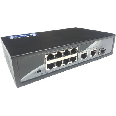 CLR-SWG-821P @ 8*100M RJ45 PoE + 2*1G RJ45 + 1*SFP Uplink PoE Switch