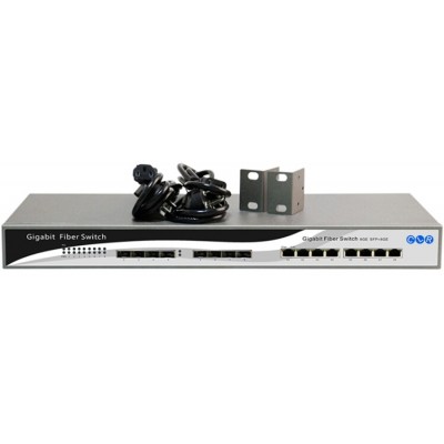 CLR-SWG-88F @ Unmanaged Gigabit Ethernet Omurga Fiber Switch 8*SFP + 8*RJ45