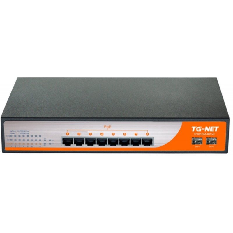 P3010M @ Gigabit Ethernet PoE Switch 8*RJ45 PoE + 2*SFP Managed L2+