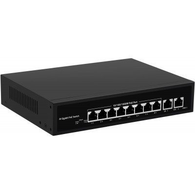 8 Port POE Switch 2 Port RJ45 Uplink CLR-SWG-1410P