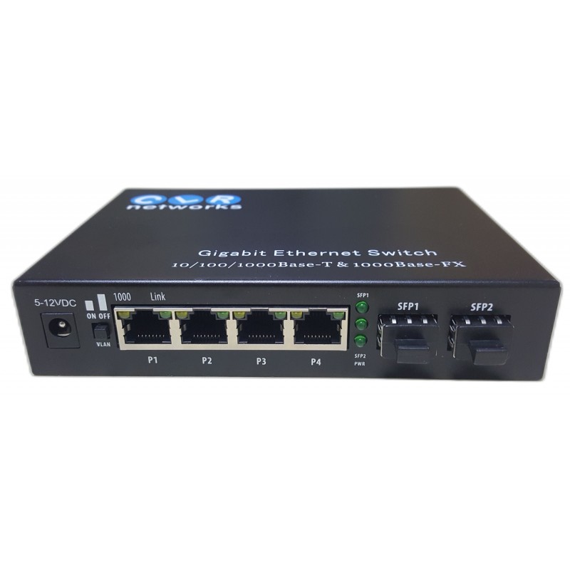 Mini Switch 4 Port RJ45 + 2 Port SFP Unmanaged @ CLR-SWG-1506C