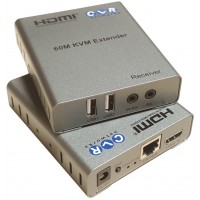 CLR-AVS-6100 @ KVM Extender HDMI + USB 60m 1080P 60Hz with Audio Out