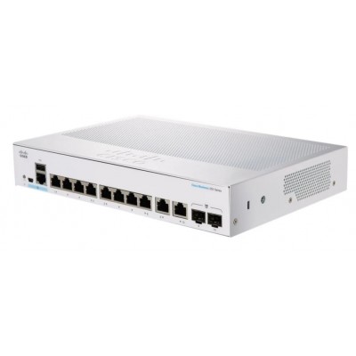 Cisco Switch 8 Port RJ45 + 2 Port RJ45 Uplink + 2 Port SFP Combo Managed @ CBS350-8T-E-2G-EU