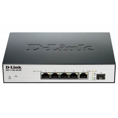 Ethernet Switch 5 Port RJ45 + 1 Port SFP Smart @ DGS-1100-06