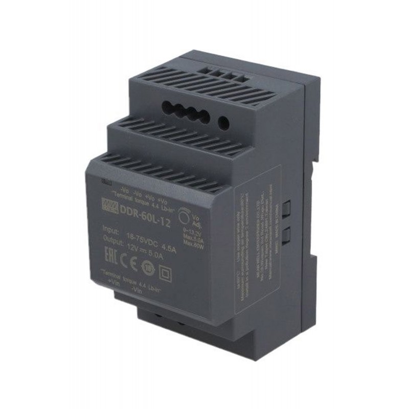 DDR-60L-12 @ 60W DIN Ray Tipi DC-DC Dönüştürücü