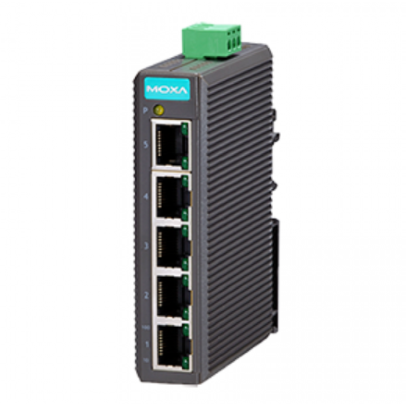 Moxa EDS-205 Yönetilmez Endüstriyel Ray Montajlı Ethernet Switch 5x10/100Mbps