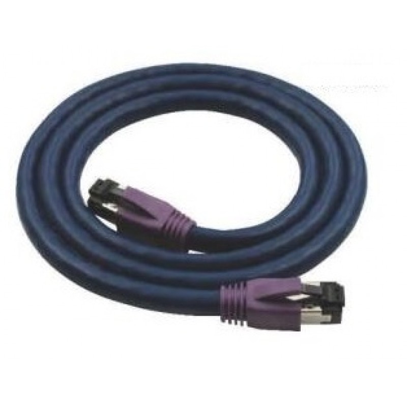 Data Patch Cord CAT8 40Gbps S/FTP PIMF 24AWG LSZH 2000Mhz Mavi