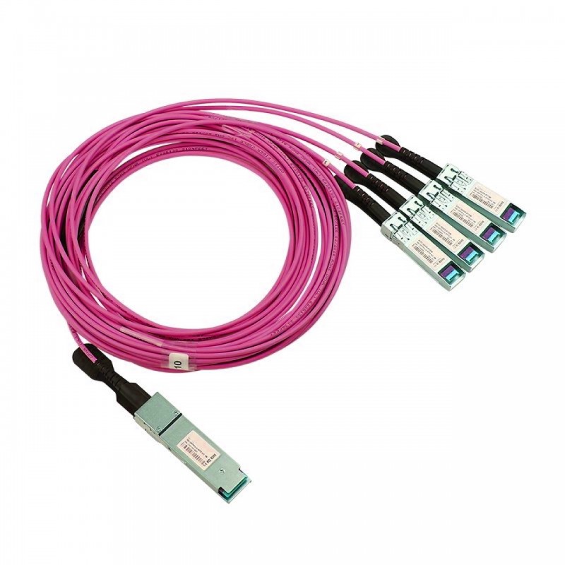 100G QSFP28 to 4 x 25G SFP28 AOC OM4 Fiber Breakout Cable