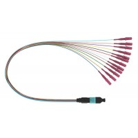ON-MPO-FM4101L @ MPO Erkek 12*LC OM4 Fiber Optik Fanout Kablo 1m