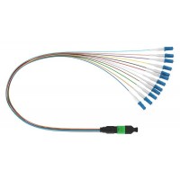 ON-MPO-FS2101L @ MPO Erkek 12*LC Singlemode OS2 Fiber Optik Fanout Kablo 1m