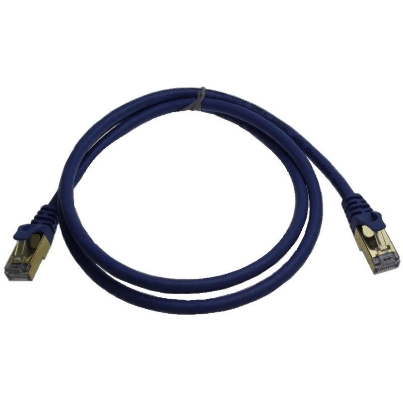 CAT7 Ethernet Kablosu 10Gbps S/FTP PIMF LSZH Mavi 0.5Mt