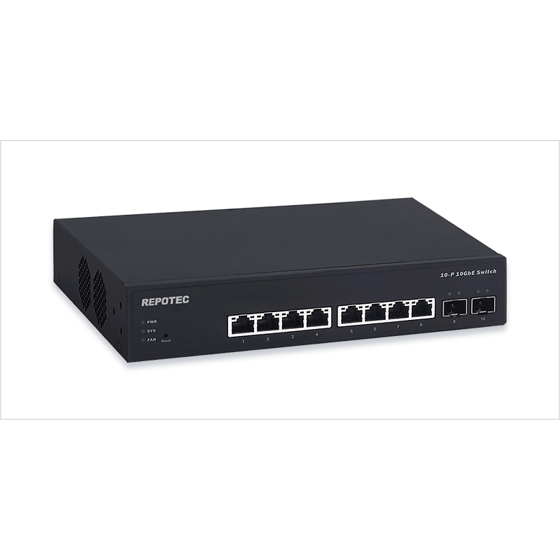 Ethernet Switch 8 Port 10G RJ45 + 2 Port SFP+ @ RP-XG6510TS