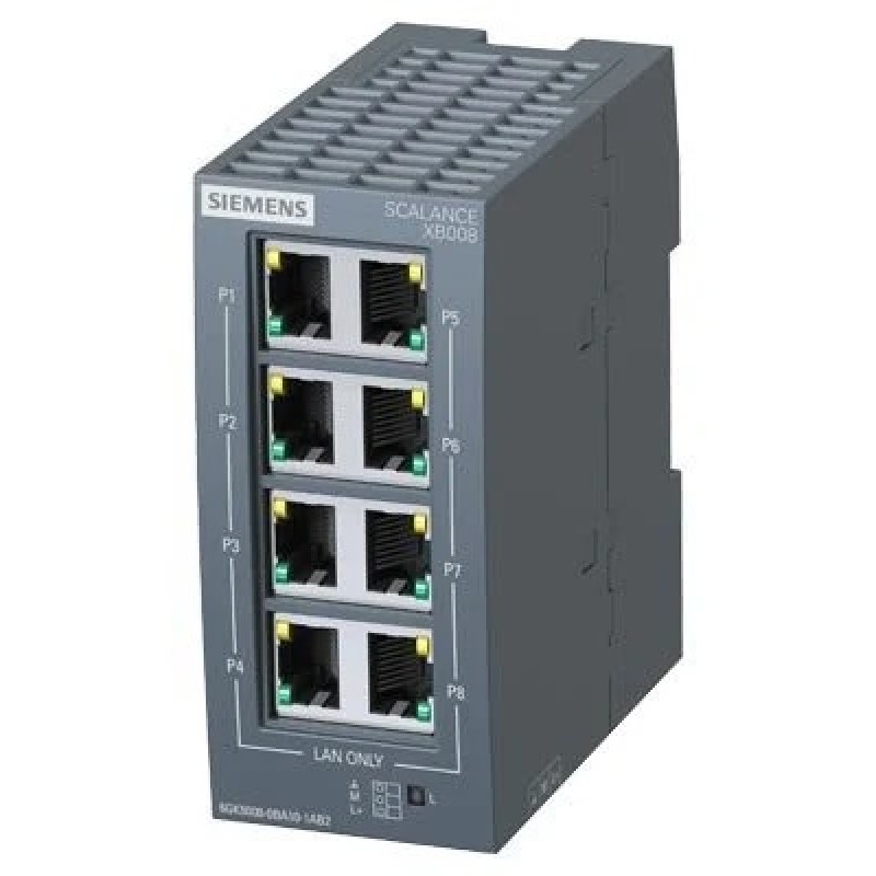 6GK5008-0BA10-1AB2 Scalance XB008 8 Port Yönetilemez Endüstriyel Ethernet Switch