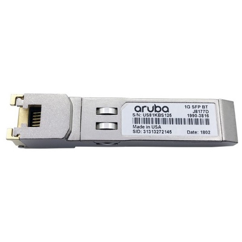 HPE Aruba Networking J8177D 1G SFP RJ45 T 100m Cat5e Cat6 Transceiver