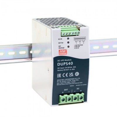 Meanwell DUPS40 24V 40A DIN Ray Tipi Kesintisiz DC-UPS Modülü